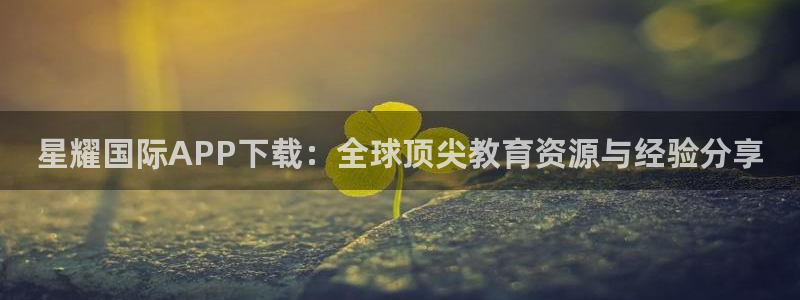 星耀国际vk：星耀国际APP下载：全球顶尖教育资源与经验分享
