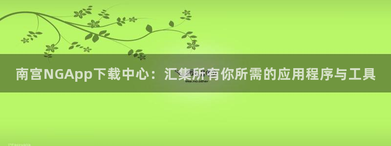 星耀国际网站平台：南宫NGApp下载中心：汇集所有你所需的应用程序与工具