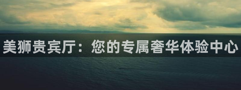 星耀国际主管：美狮贵宾厅：您的专属奢华体验中心